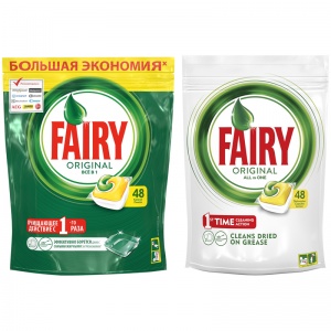 Капсулы для посудомоечных машин Fairy All-in-1 "Лимон", 48шт. (8001090016102)