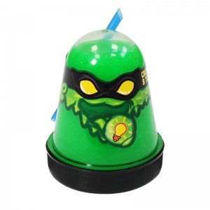 Слайм (лизун) Slime "Ninja", зеленый, светится в темноте, 130г (S130-18)