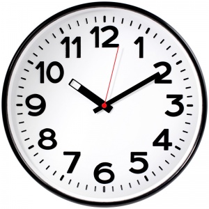Часы настенные аналоговые Troyka 78770783, черная рамка, 30x30x5.5см