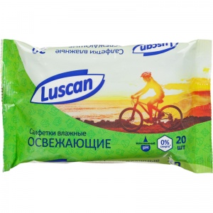 Салфетки влажные Luscan, освежающие, 20шт.