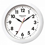 Часы настенные аналоговые Troyka 11110118, белая рамка, 29x29x3.5см